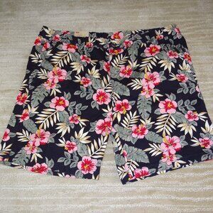 Levis Shorts Mens 36 Hawaiian Floral Chino Elastic Waist All Over Print MSRP $54